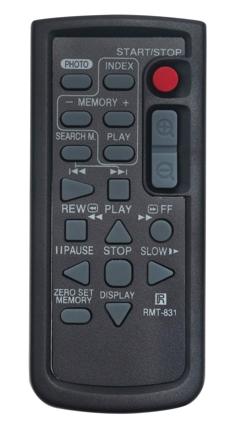 RMT-831 Replaced Remote fit for Sony Camcorder Handycam Vedio Camera Recorder DCR-TRV460 HVR-A1J HVR-A1U HVR-A1N HVR-A1E HVR-A1P HVR-A1C DCR-HC40 DCR-HC30 DCR-PC330 DCR-PC330 DCR-HC85 DCR-HC96 DCR-HC1